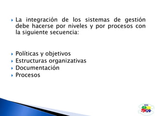 Sistema integrado de gestión | PPTX