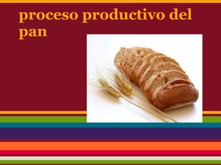 proceso productivo del
pan
 