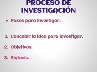 PASOS PARA HACER UN PROYECTO DE INVESTIGACION | PDF