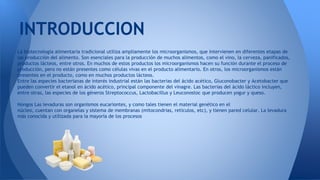 Utilidad de los microorganismos en la industria alimenticia | PPTX