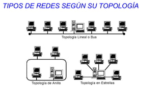 TIPOS DE REDES SEGÚN SU TOPOLOGÍA
 