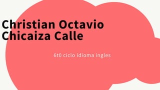 Christian Octavio
Chicaiza Calle
6t0 ciclo idioma ingles
 