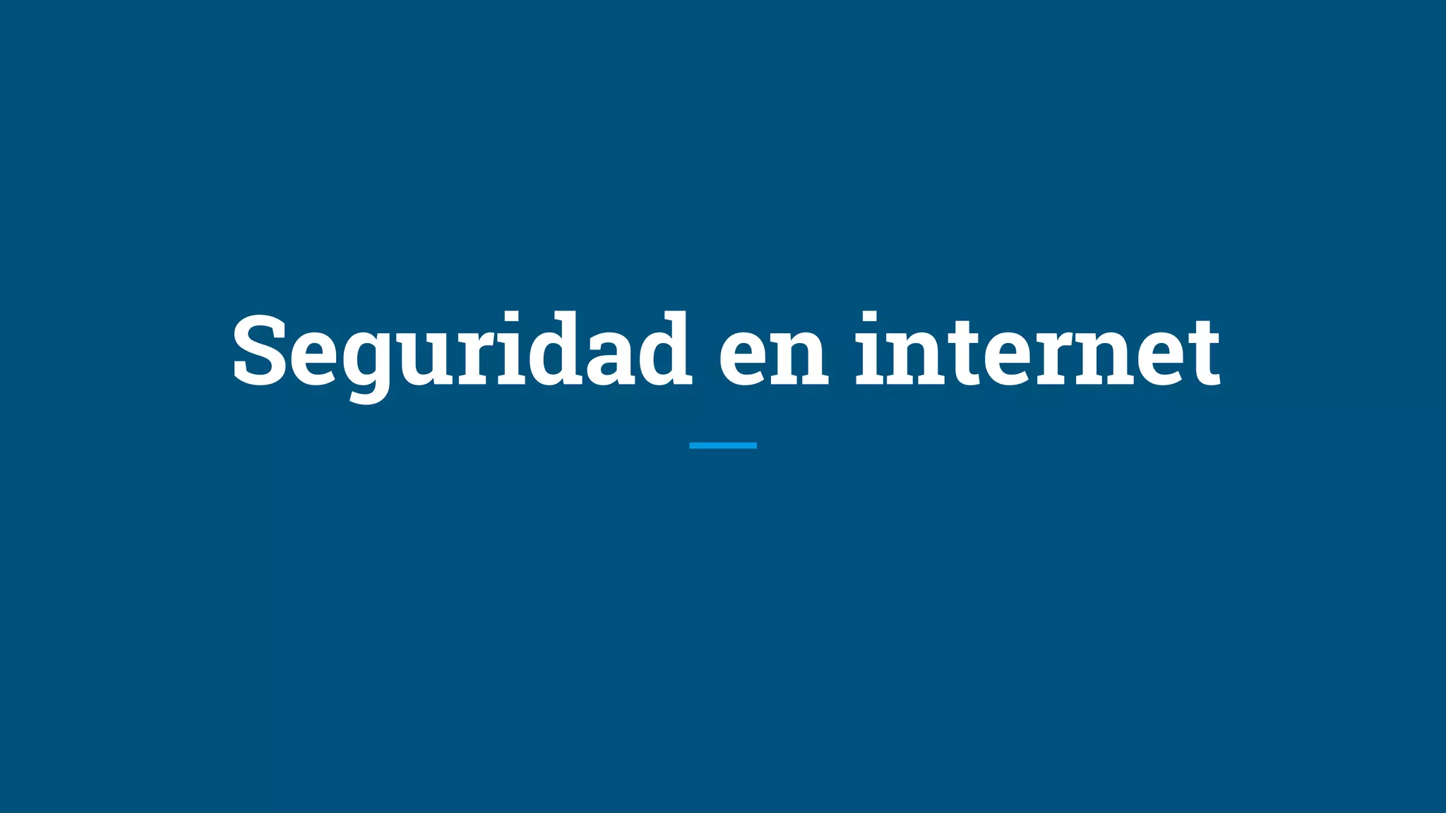 Seguridad en internet
 