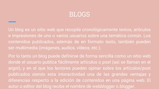 BLOGS Y WIKI | PPTX