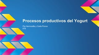 Procesos productivos del Yogurt
Pia Hermosilla y Carla Ponce
8°B
 
