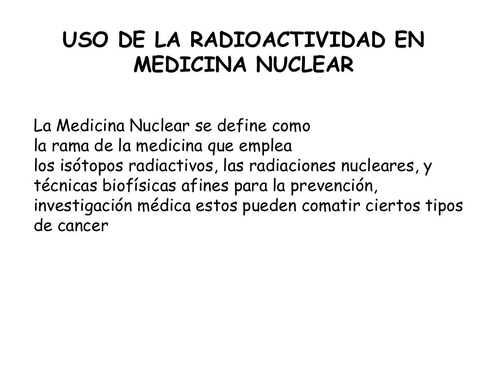 Aplicaciones de la radioactividad