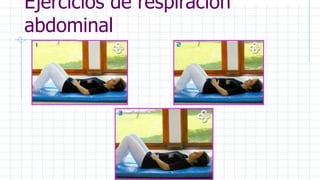 Ejercicios de respiración
abdominal
 