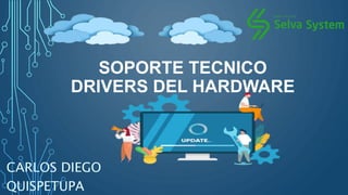 SOPORTE TECNICO
DRIVERS DEL HARDWARE
CARLOS DIEGO
QUISPETUPA
 