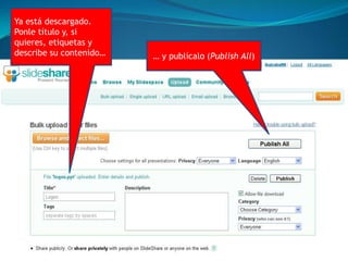 Clic en Browse and select files… y se abrirá tu explorador para que busques y selecciones la presentación de diapositivas que tienes guardada en tu PC.Busca y abre tu ppt.