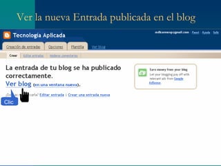 Ver la nueva Entrada publicada en el blog Clic  