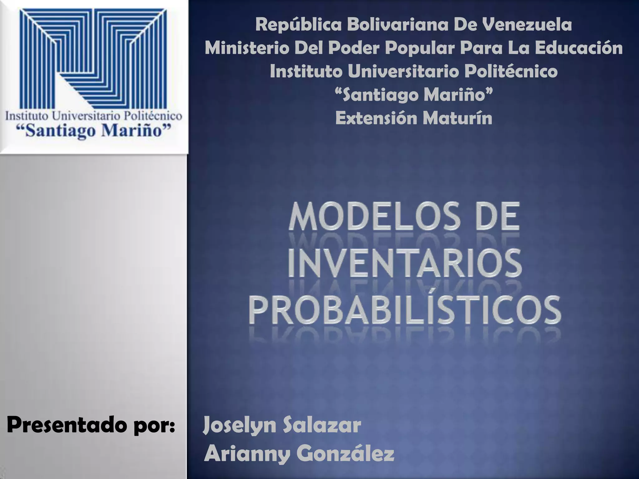 modelos-de-inventarios-probabil-sticos-ppt