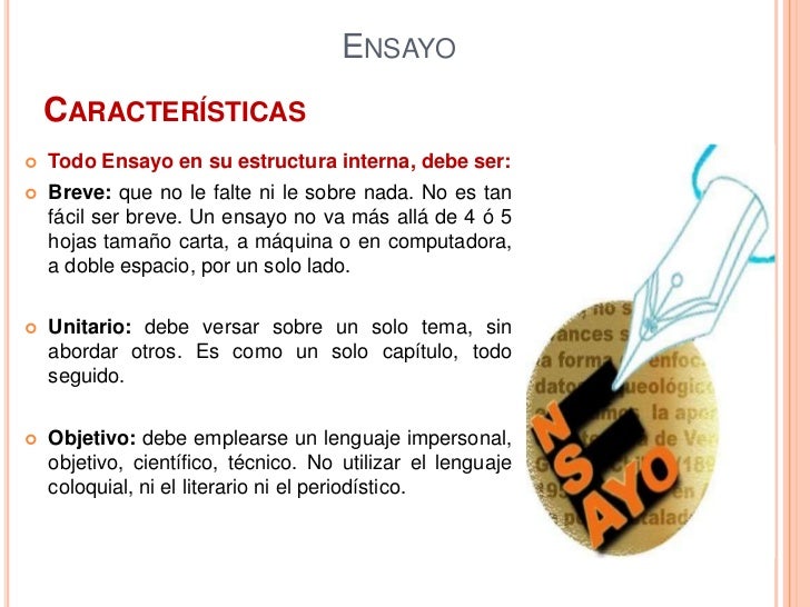 Presentación sobre ensayo