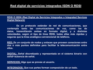 Presentación sobre rdsi | PPTX