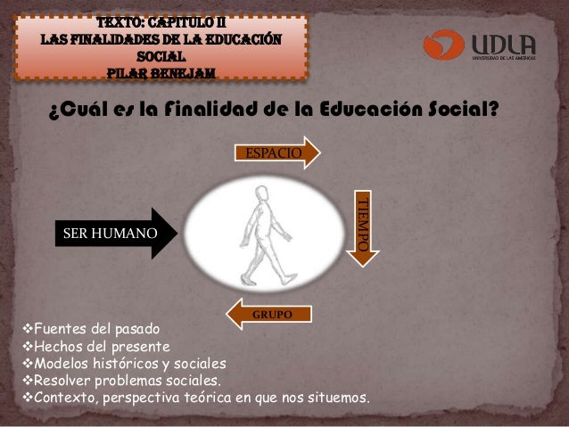 Presentación textos La finalidad de la educación en las
