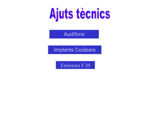 Ajuts tècnics  Audífons Implants   Coclear s Emissora F.M 