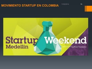 MOVIMIENTO STARTUP EN COLOMBIA

74

 
