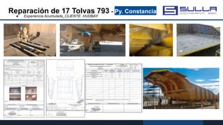 Reparación de 17 Tolvas 793 - Py. Constancia
● Experiencia Acumulada_CLIENTE: HUDBAY
 