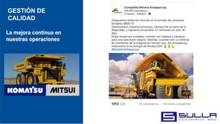 La mejora continua en
nuestras operaciones
GESTIÓN DE
CALIDAD
 