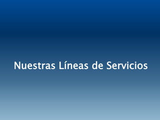 Nuestras Líneas de Servicios
 
