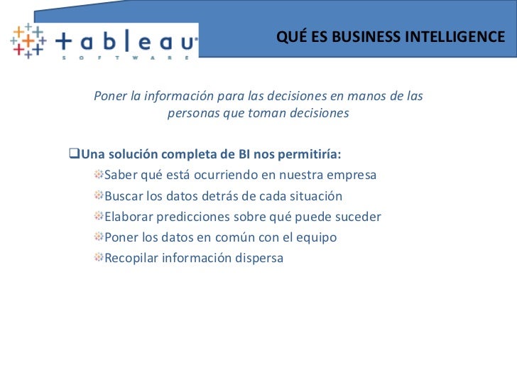¿Qué es Tableau Software?