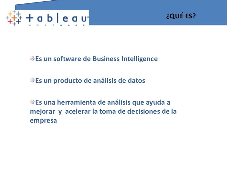 ¿Qué es Tableau Software?