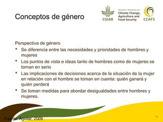 Género y cambio climático: Conceptos fundamentales