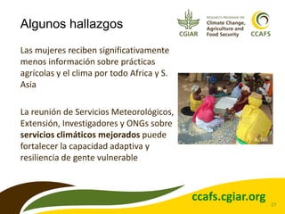 Género y cambio climático: Conceptos fundamentales