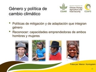 Género y cambio climático: Conceptos fundamentales