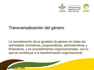 Género y cambio climático: Conceptos fundamentales