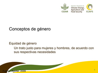 Género y cambio climático: Conceptos fundamentales