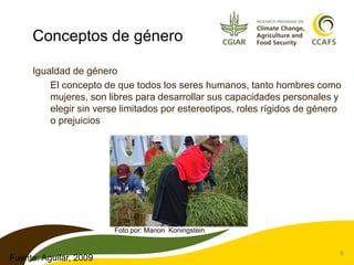 Género y cambio climático: Conceptos fundamentales