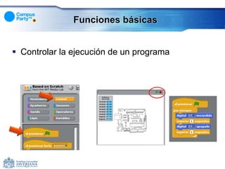 Funciones básicas


 Controlar la ejecución de un programa
 