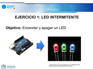 EJERCICIO 1: LED INTERMITENTE

Objetivo: Encender y apagar un LED




                        Imagen tomada de: http://3.bp.blogspot.com/_I07DBaBH6X4/TUtlA-
                        329iI/AAAAAAAAAUs/jvtLDn8qHxA/s1600/leds.jpg
 