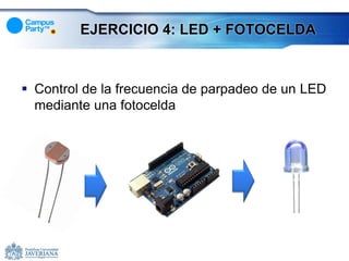 EJERCICIO 4: LED + FOTOCELDA



 Control de la frecuencia de parpadeo de un LED
  mediante una fotocelda
 