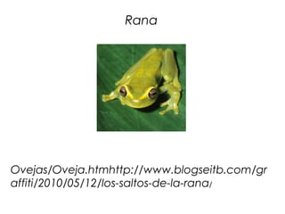 Rana




Ovejas/Oveja.htmhttp://www.blogseitb.com/gr
affiti/2010/05/12/los-saltos-de-la-rana/
 