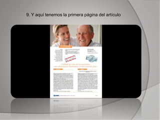 9. Y aquí tenemos la primera página del artículo
 