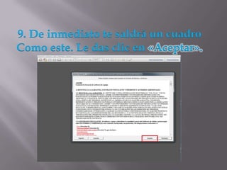 9. De inmediato te saldrá un cuadro
Como este. Le das clic en «Aceptar».
 