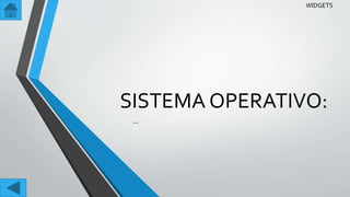 SISTEMA OPERATIVO:
…
WIDGETS
 