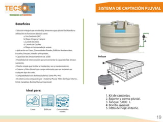 SISTEMA DE CAPTACIÓN PLUVIAL
19
 