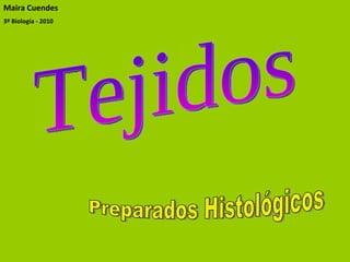 Tejidos Preparados Histológicos Maira Cuendes 3º Biología - 2010 
