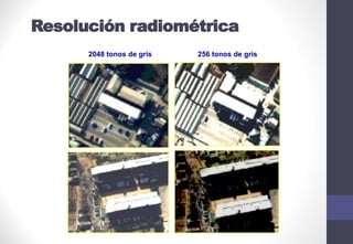 2048 tonos de gris 256 tonos de gris
Resolución radiométrica
 