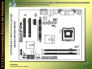  Optimizar y Explotar a su máxima capacidad los Recursos InformáticosSi No le das Mantenimiento Preventivo…2.1.2.1 Definición, Importancia y Tipos de Mantenimiento del PCTu PC se puede convertir en…Facilitador: Jorge Raúl Recinos Selvas