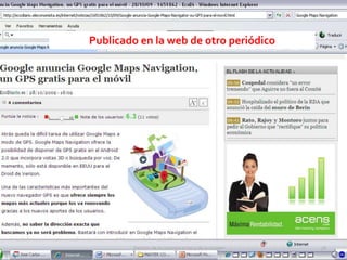 Gestión de la comunicación y de la imagen 78
Publicado en la web de otro periódico
 