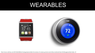 WEARABLES

http://www.nytimes.com/2013/02/28/technology/personaltech/a-review-of-cookoo-g-shock-and-other-smartwatches.html?pagewanted=all&_r=0

 