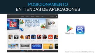 POSICIONAMIENTO
EN TIENDAS DE APLICACIONES

http://biz-tec.mx/wp-content/uploads/2013/08/Apple-Android.jpg

 
