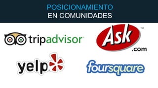 POSICIONAMIENTO
POSICIONAMIENTO EN COMUNIDADES…
EN COMUNIDADES

 