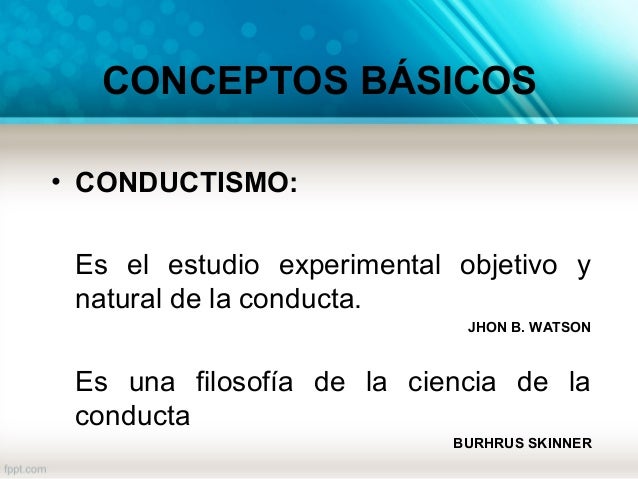 Presentación teoría conductista
