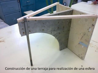 Construcción de una terraja para realización de una esfera

 