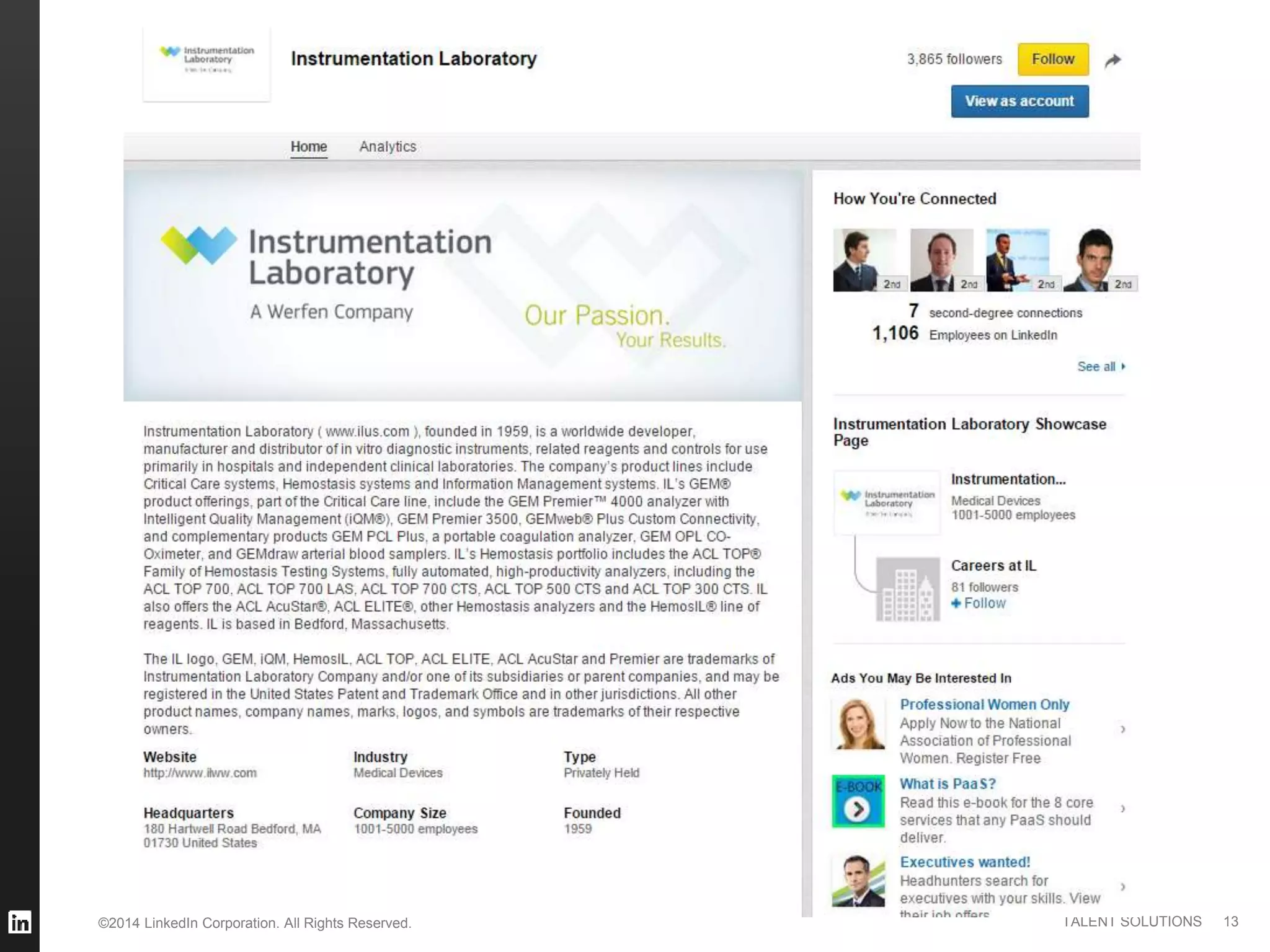 ©2014 LinkedIn Corporation. All Rights Reserved. TALENT SOLUTIONS 13
 