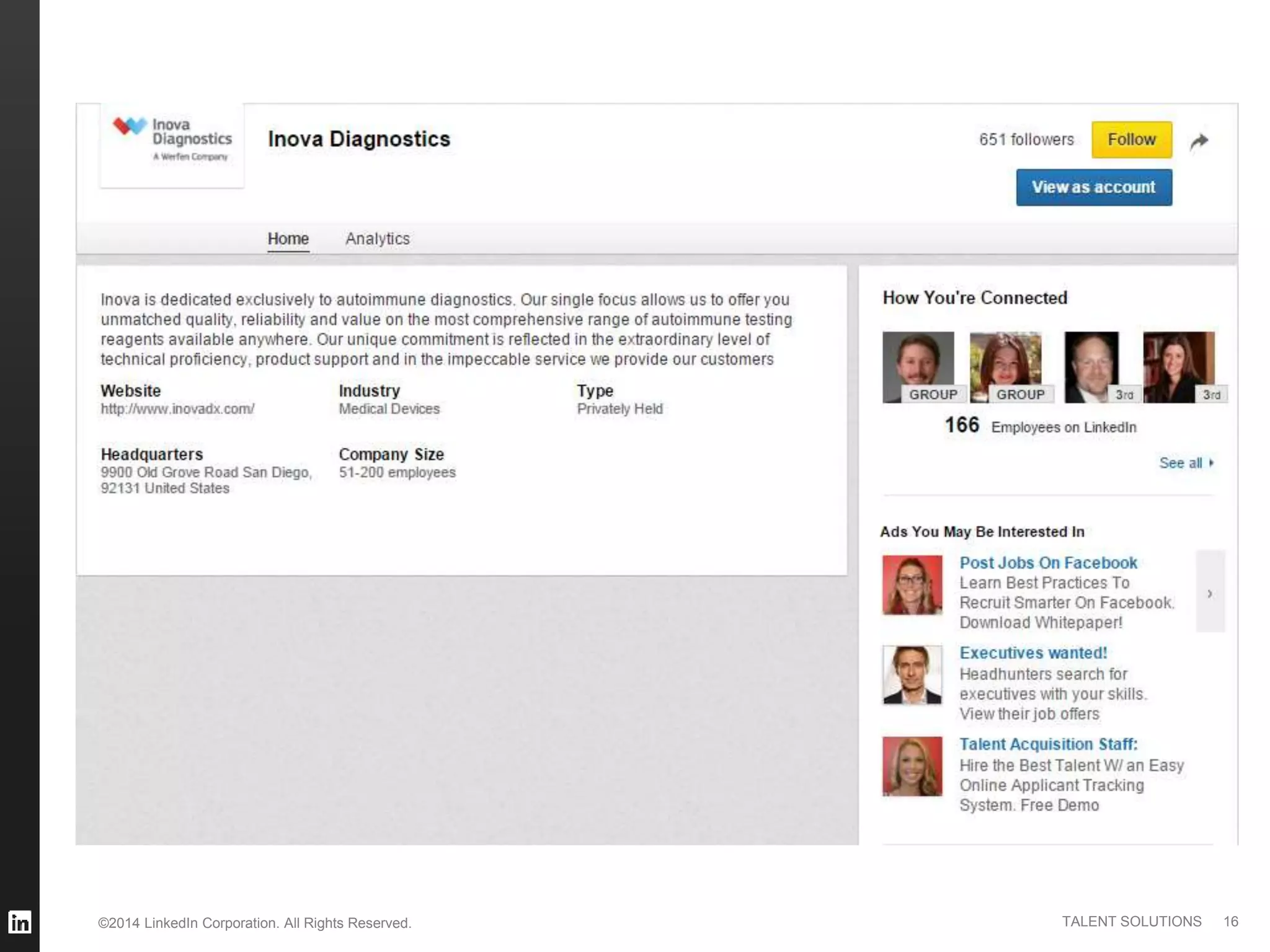 ©2014 LinkedIn Corporation. All Rights Reserved. TALENT SOLUTIONS 16
 